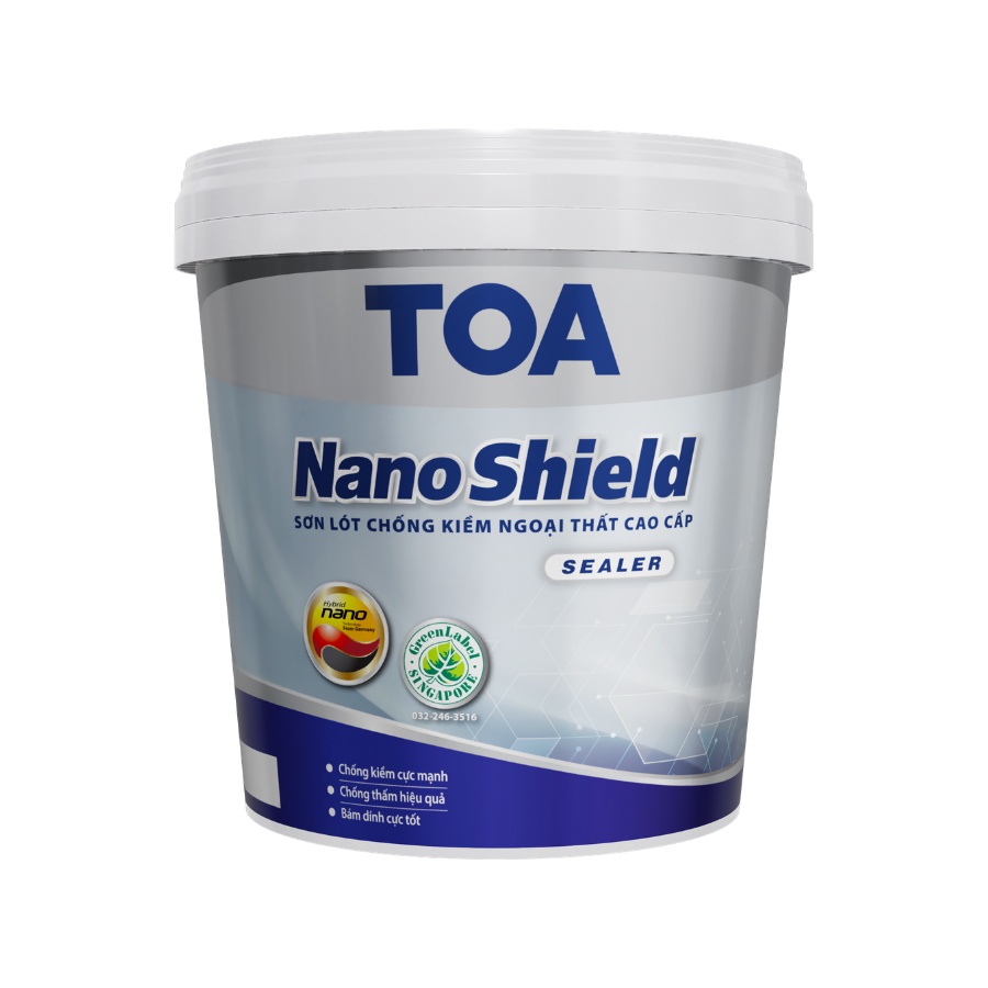 Sơn lót chống kiềm ngoại thất cao cấp TOA NanoShield Sealer 1 Sơn lót chống kiềm ngoại thất cao cấp TOA NanoShield Sealer