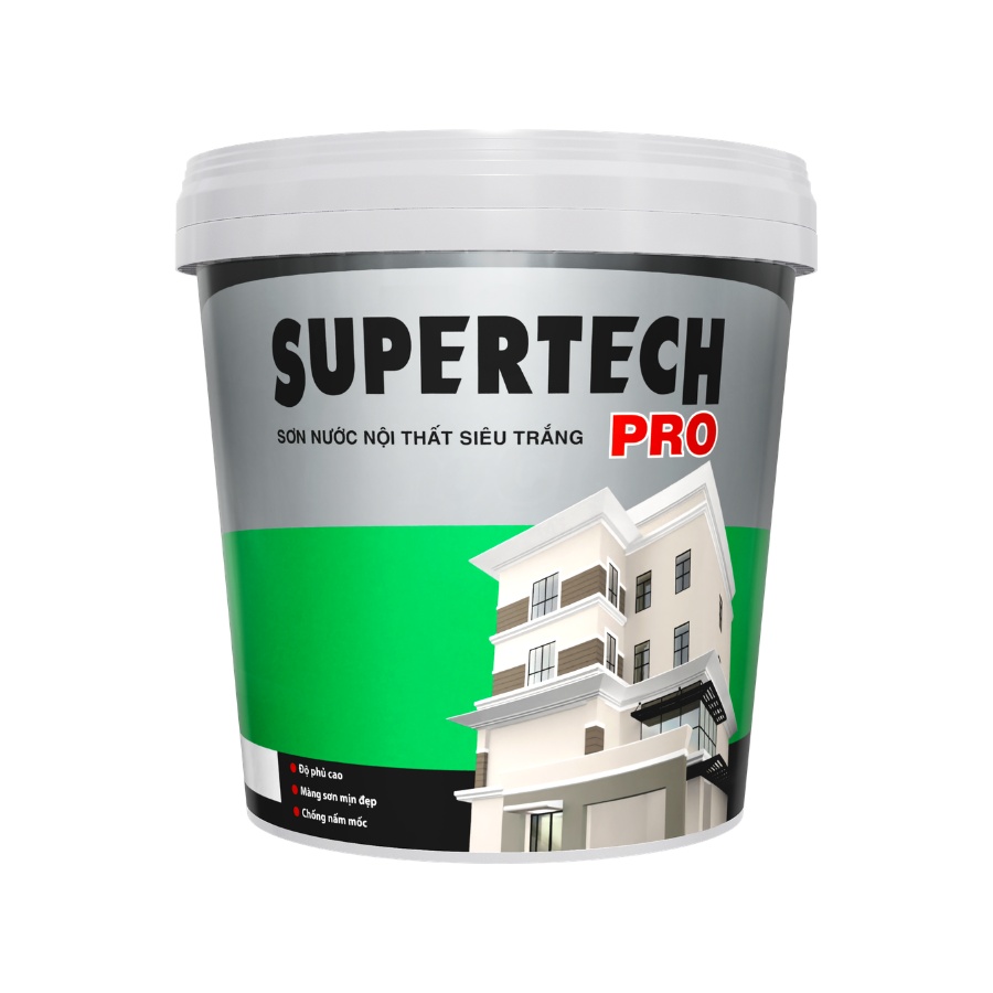 Sơn nước nội thất Supertech Pro Nội thất Siêu trắng 1 Sơn nước nội thất Supertech Pro Nội thất Siêu trắng