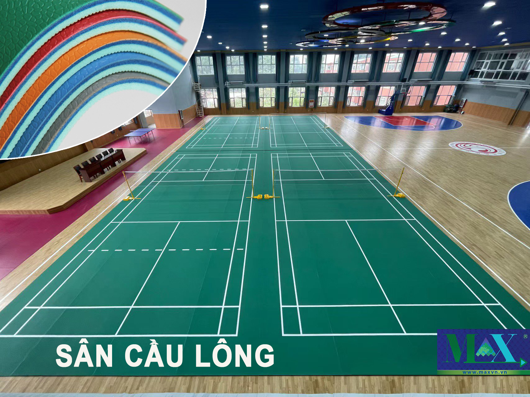 Thi Công Sân Cầu Lông Đạt Chuẩn, Bền Đẹp, Chi Phí Tối Ưu 1 son san cau long