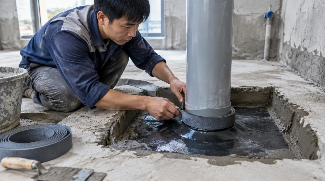 Thi công: Chống thấm cổ ống xuyên sàn bằng thanh trương nở Khi nào phù hợp và khi nào không nên áp dụng