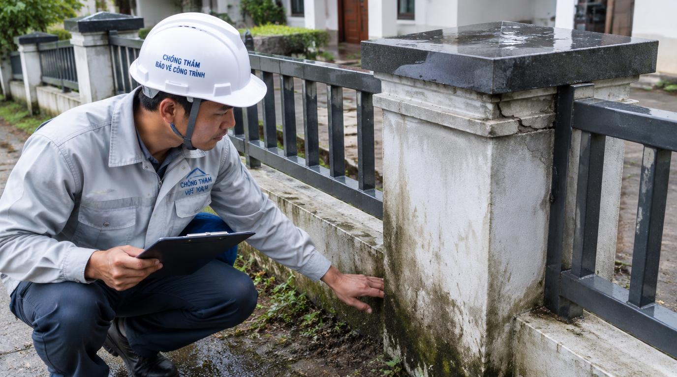 Thi công: Vệt ố bắt đầu từ đâu Truy đúng đường nước trước khi chọn vật liệu