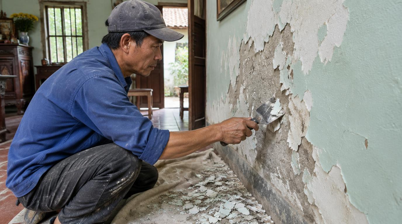 Thi công: Sơn lại nhà cũ có cần cạo lớp sơn cũ không Tiêu chí quyết định trong 5 phút