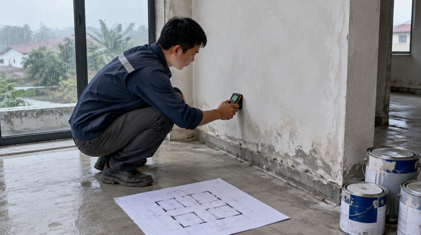 Thi công: Đo độ ẩm tường thế nào để không quyết định chỉ bằng mắt